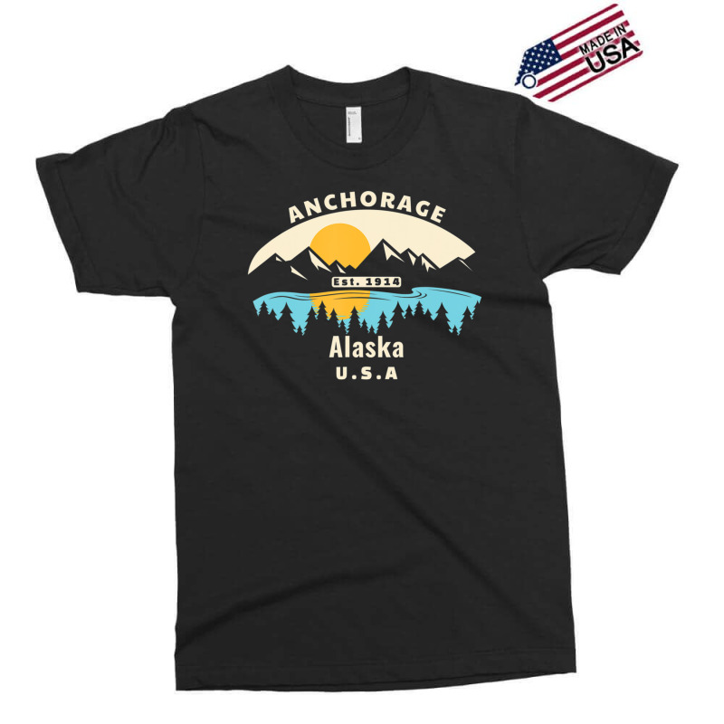 Anchorage Alaska Souvenir Mountain Sunset River Exclusive T-shirt by Min09 | Artistshot