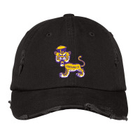 Vintage Standing Angry Tiger - Lsu Vintage Cap | Artistshot