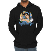 Argentina Girl Argentinian Mujer Argentine Flag Lightweight Hoodie | Artistshot