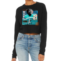 Eric Rowe Football Paper Poster Dolphins Cropped Sweater | Artistshot