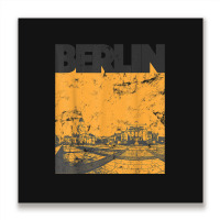 Vintage 70s Style Berlin Germany Metal Print Square | Artistshot