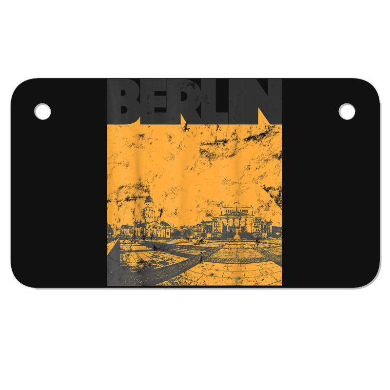 Vintage 70s Style Berlin Germany Motorcycle License Plate | Artistshot