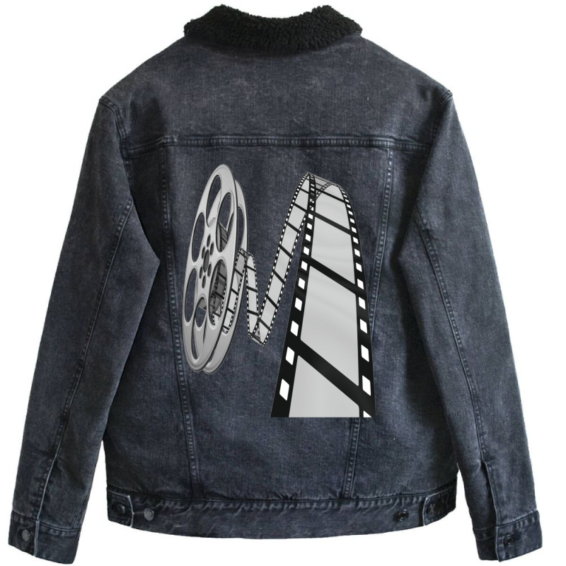 Film Reel Unisex Sherpa-Lined Denim Jacket by AcostaLopezJuan | Artistshot