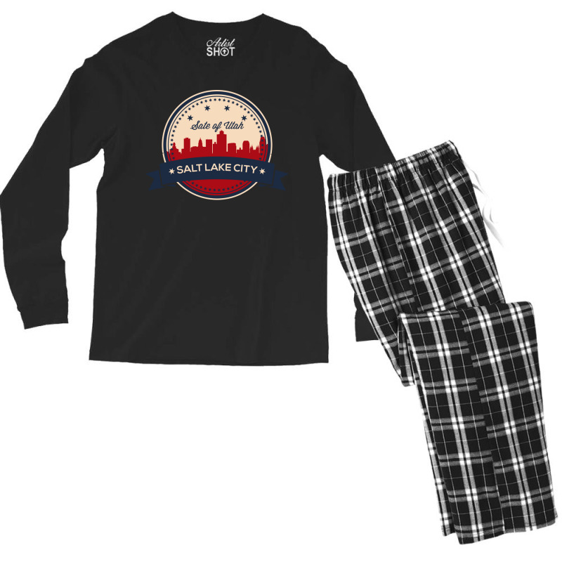 Salt Lake City Gift Men's Long Sleeve Pajama Set | Artistshot