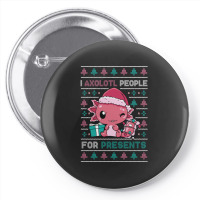 Cute Christmas Axolotl I Axolotl People For Presents Pin-back Button | Artistshot