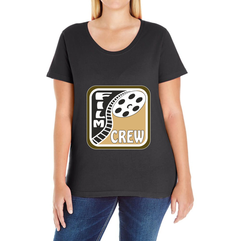 Film Reel Cinema Film Crew Ladies Curvy T-Shirt by AcostaLopezJuan | Artistshot