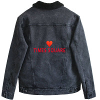 Times Square Unisex Sherpa-lined Denim Jacket | Artistshot