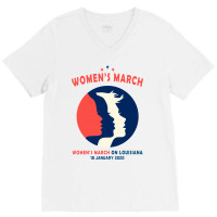 Women's March On Louisiana V-neck Tee | Artistshot