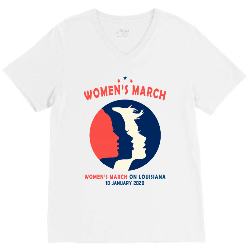 Women's March On Louisiana V-neck Tee | Artistshot