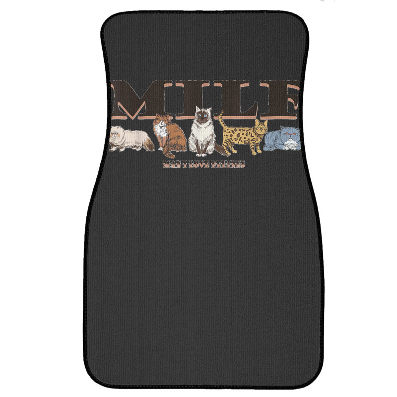 Milf Man I Love Felines Vintage Persian Cat Front Car Mat | Artistshot