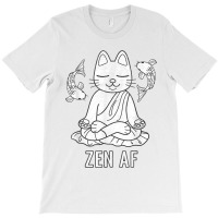 Zen Af Funny Meditating Cat Spiritual Yoga Gift For Women T-shirt | Artistshot