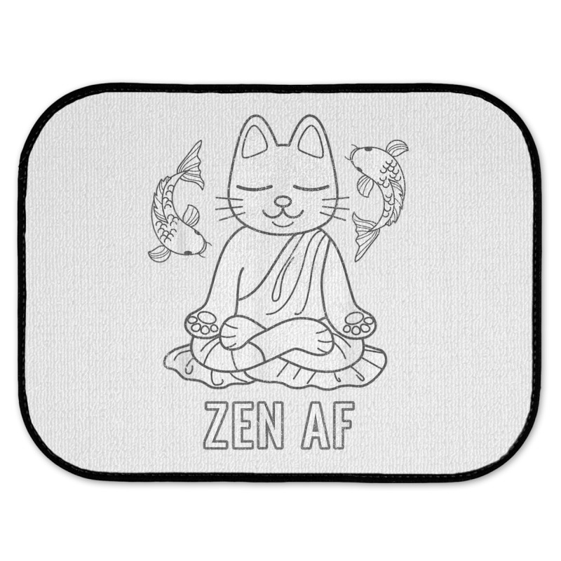 Zen Af Funny Meditating Cat Spiritual Yoga Gift For Women Rear Car Mat | Artistshot