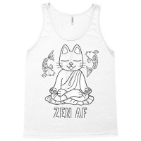 Zen Af Funny Meditating Cat Spiritual Yoga Gift For Women Tank Top | Artistshot