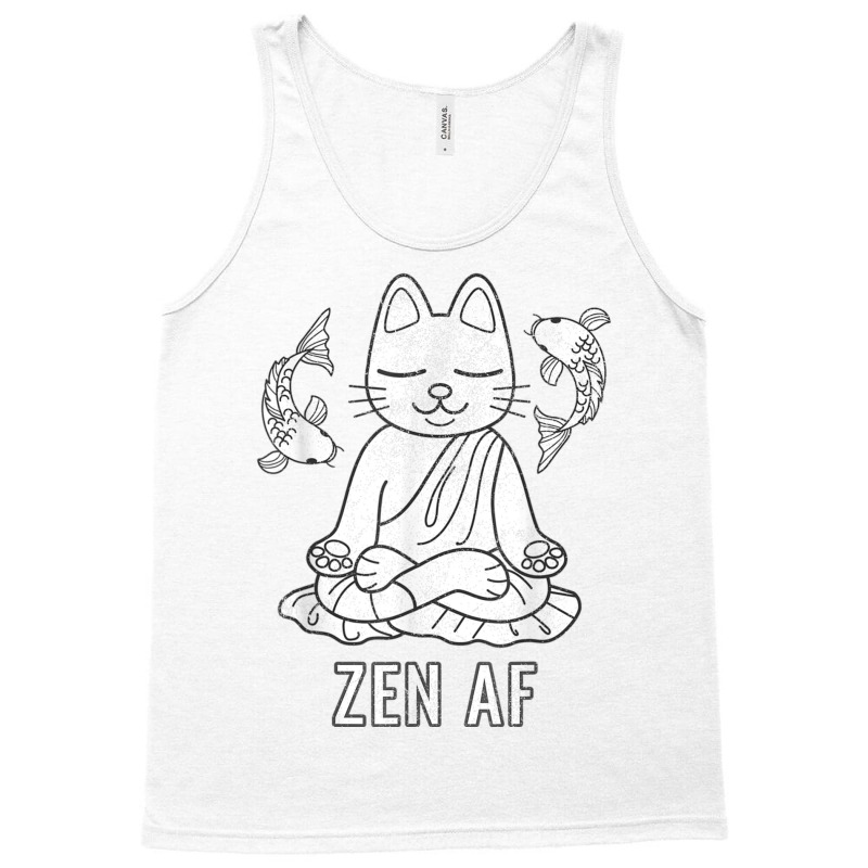 Zen Af Funny Meditating Cat Spiritual Yoga Gift For Women Tank Top | Artistshot