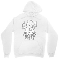 Zen Af Funny Meditating Cat Spiritual Yoga Gift For Women Unisex Hoodie | Artistshot