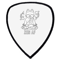 Zen Af Funny Meditating Cat Spiritual Yoga Gift For Women Shield S Patch | Artistshot