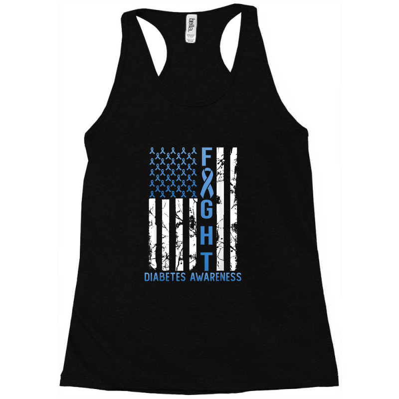 Support Fight Usa Flag Type 2 Type 1 Diabetes Awareness Racerback Tank by ElizahTessieDenniston | Artistshot