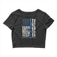 Support Fight Usa Flag Type 2 Type 1 Diabetes Awareness Crop Top | Artistshot