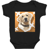 Cute Brown Dog Vector Baby Bodysuit | Artistshot