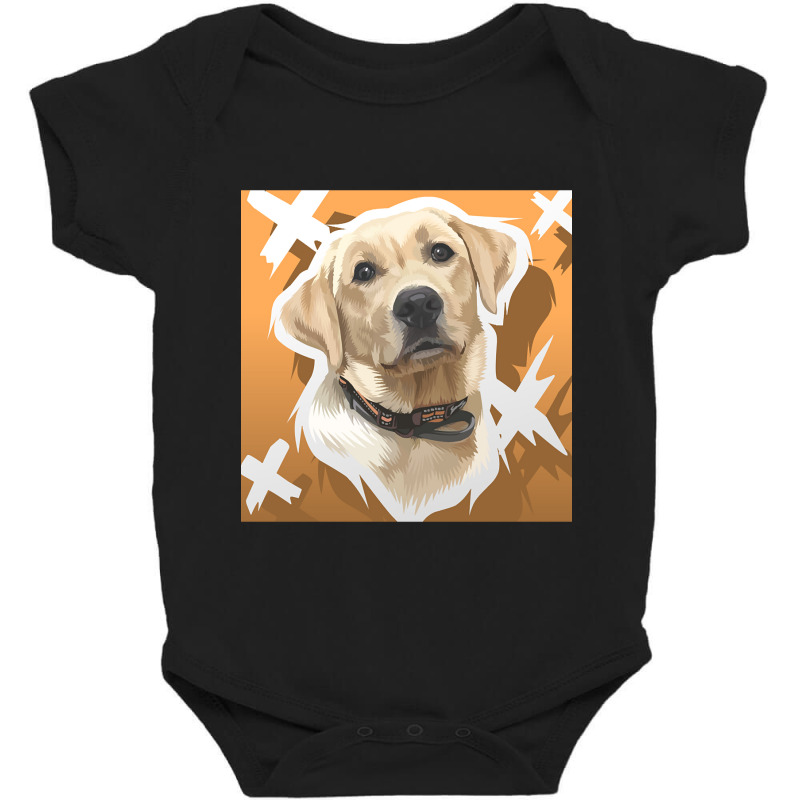 Cute Brown Dog Vector Baby Bodysuit | Artistshot