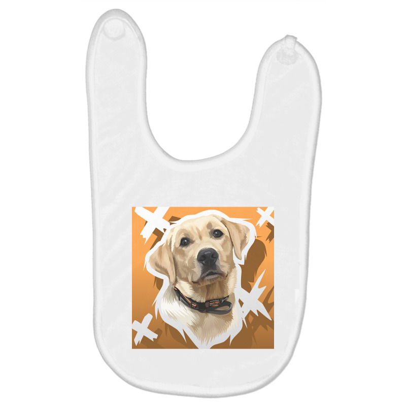 Cute Brown Dog Vector Baby Bibs | Artistshot