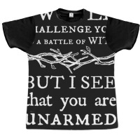 Battle Of Wits A Sarcastic William Shakespeare Quote Graphic T-shirt | Artistshot