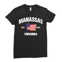 Manassas Virginia Va Usa Stars & Stripes Vintage Style Ladies Fitted T-shirt | Artistshot