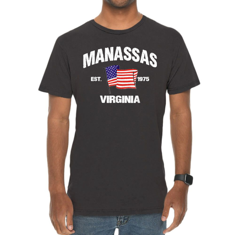 Manassas Virginia Va Usa Stars & Stripes Vintage Style Vintage T-Shirt by JOSEPHDOMINICWILLIS | Artistshot