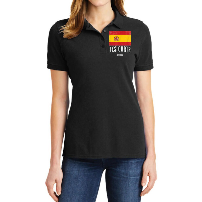 Les Corts Spain Es Flag City Top Bandera Ropa Ladies Polo Shirt by JOHNDTROUTMAN | Artistshot