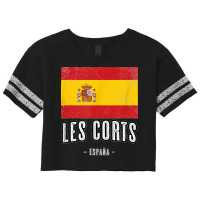 Les Corts Spain Es Flag City Top Bandera Ropa Scorecard Crop Tee | Artistshot