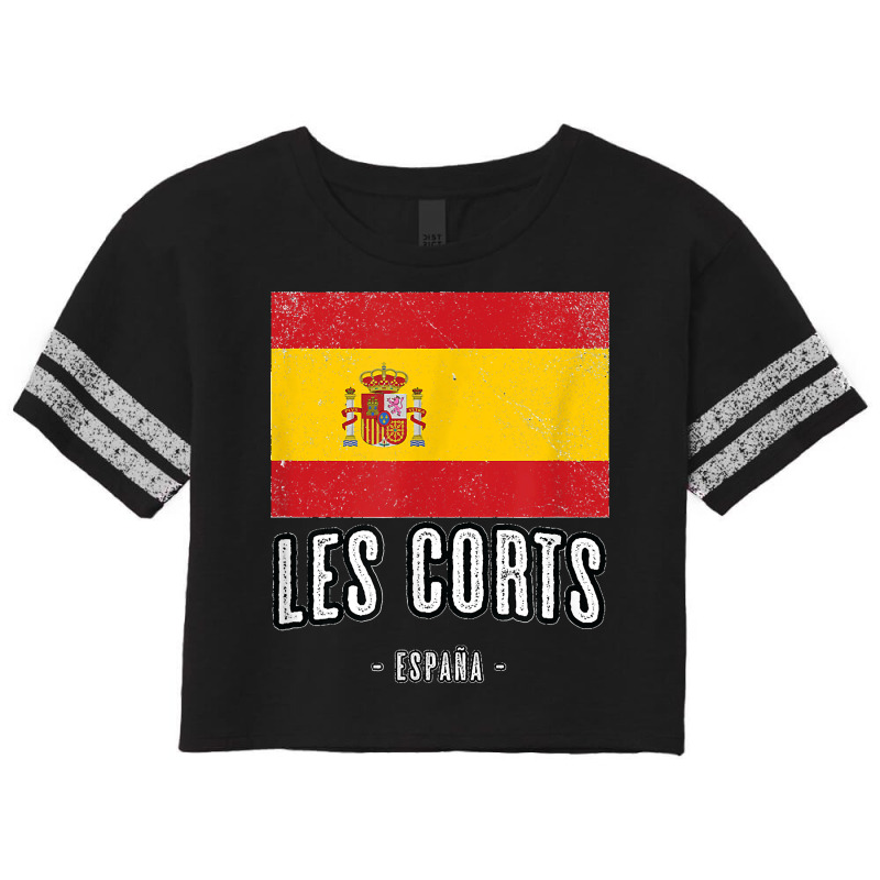 Les Corts Spain Es Flag City Top Bandera Ropa Scorecard Crop Tee by JOHNDTROUTMAN | Artistshot