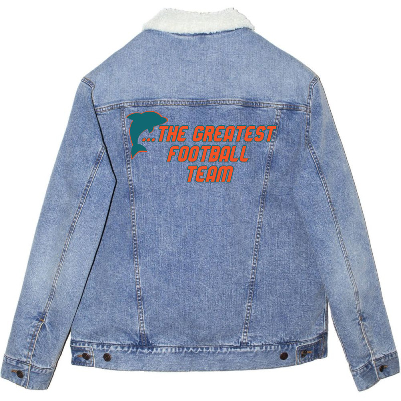 Miami Has The Dolphins 1 Unisex Sherpa-lined Denim Jacket | Artistshot