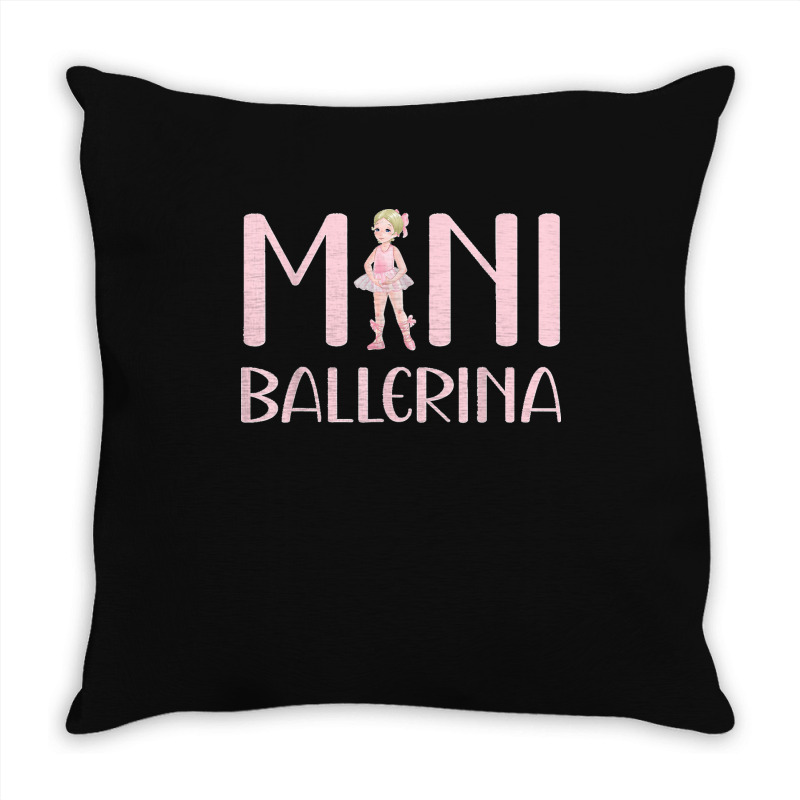 Mini Ballerina Girl Ballet Dancing Kids Dance Cute Dancer Throw Pillow by MICHAELSCOTTREXEL | Artistshot