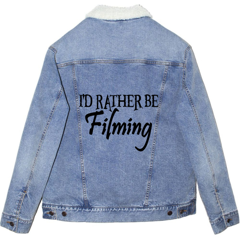 Filming Films Director Actor Actress Spectator Cinema Television Strea Unisex Sherpa-lined Denim Jacket | Artistshot