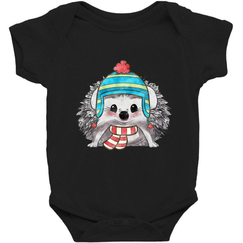 Cute Christmas For Hedghog Lovers! Baby Bodysuit by Babcock Bostick | Artistshot