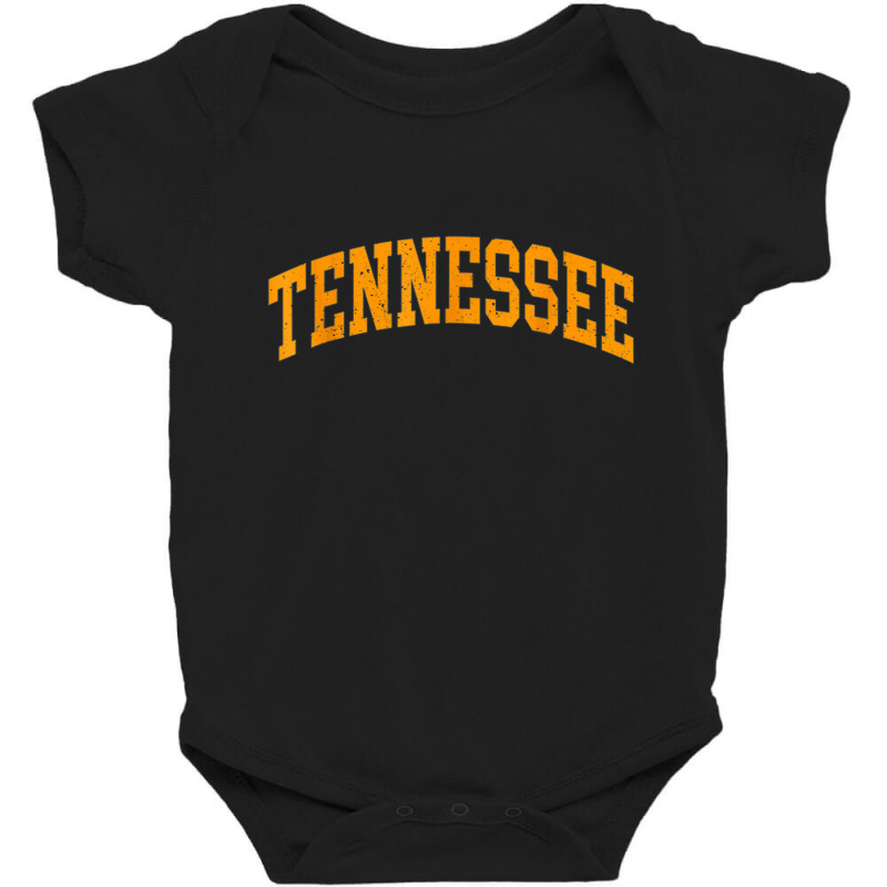 Tennessee - Tn - Throwback Design - Classic Orange Tennessee Baby Bodysuit by ElizahTessieDenniston | Artistshot