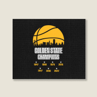 Golden 2022 Basketball For Men Women Warriors Friend Landscape Canvas Print | Artistshot