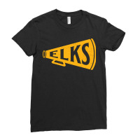 Vintage Megaphone Edmonton Elks Yellow Elks Wordmark Ladies Fitted T-shirt | Artistshot