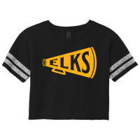 Vintage Megaphone Edmonton Elks Yellow Elks Wordmark Scorecard Crop Tee | Artistshot