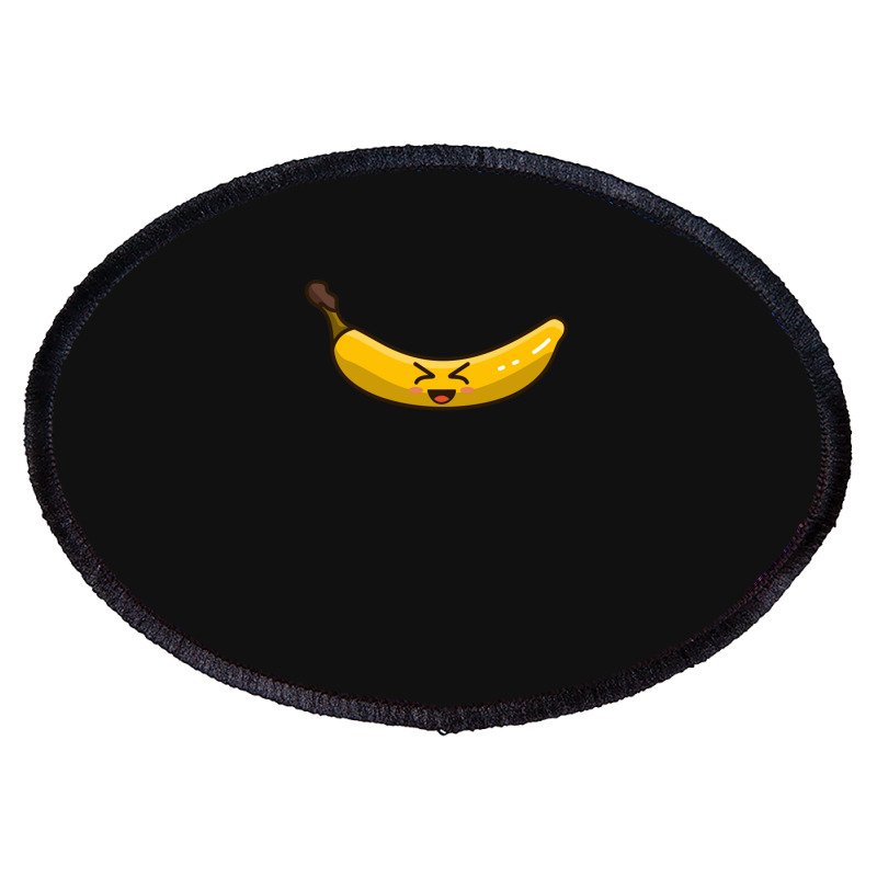 Smile Haha React Banana Oval Patch | Artistshot