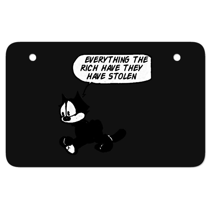 Felix The Socialist Cat Atv License Plate | Artistshot