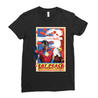 Peacemaker Eat Peace With Eagle Ladies Fitted T-shirt | Artistshot