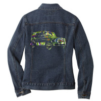 G Wagon Abstract Psychedelic Colorful Ladies Denim Jacket | Artistshot