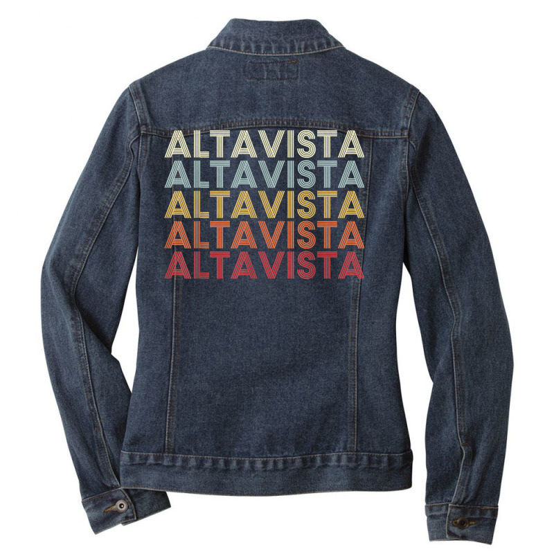 Altavista Virginia Altavista Va Retro Vintage Text T Shirt Ladies Denim Jacket by lavenakf44f | Artistshot