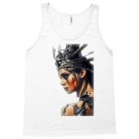 Beautiful Woman Warrior Wearing Damaged Scales A Battle T Shirt Tank Top | Artistshot