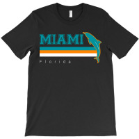 Miami Sports Football Athletic Novelty Dolphin Retro T-shirt | Artistshot