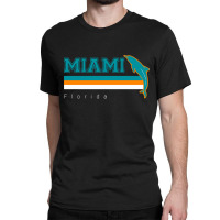 Miami Sports Football Athletic Novelty Dolphin Retro Classic T-shirt | Artistshot