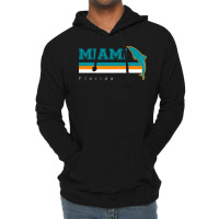 Miami Sports Football Athletic Novelty Dolphin Retro Lightweight Hoodie | Artistshot