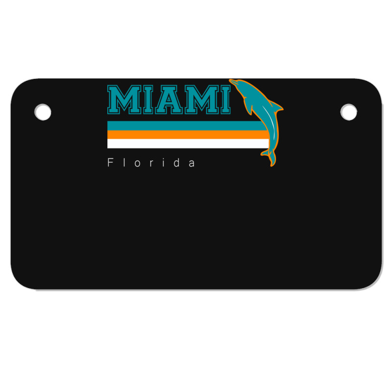 Miami Sports Football Athletic Novelty Dolphin Retro Motorcycle License Plate | Artistshot