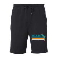 Miami Sports Football Athletic Novelty Dolphin Retro Fleece Short | Artistshot